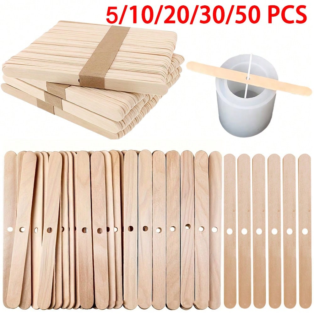 Candle Making Instructions - 5/10/20/30/50 adet Ahşap Mum Fitili Tutucu